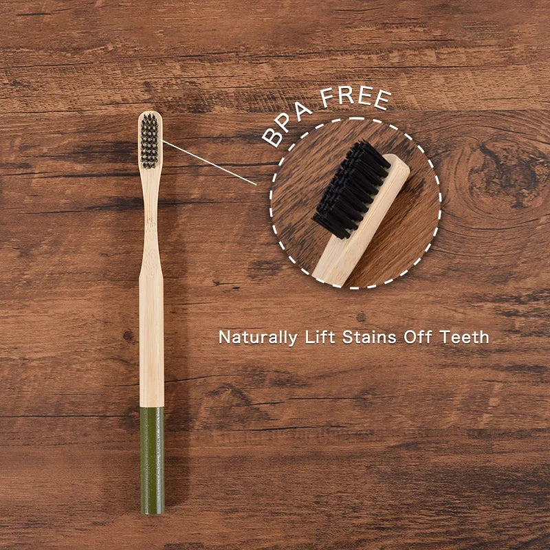 5Pack Adult Bamboo Toothbrush
