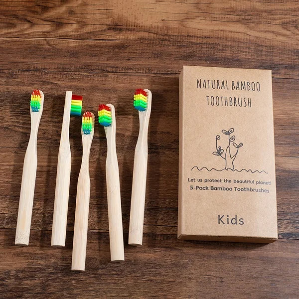 5Pack Adult Bamboo Toothbrush